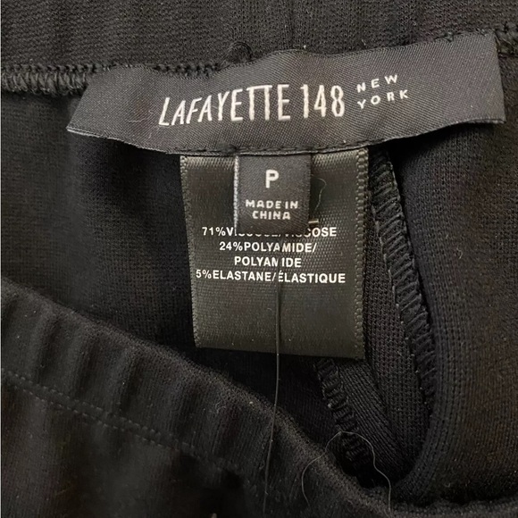 NWT LAFAYETTE 148 Solid Black Jersey Knit Stretch Waist Pencil Skirt P - Picture 5 of 7